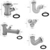Anti Leak Kitchen Sink Drain Connector Threaded Nut Corrosion Resistant Basin Pipe Fitting Sealing Gasket Waste Pipe Adapter