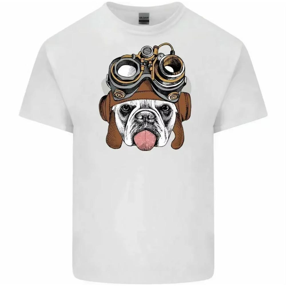 Steampunk Bulldog Men's Funny T-Shirt Dog Puppy Animals English British