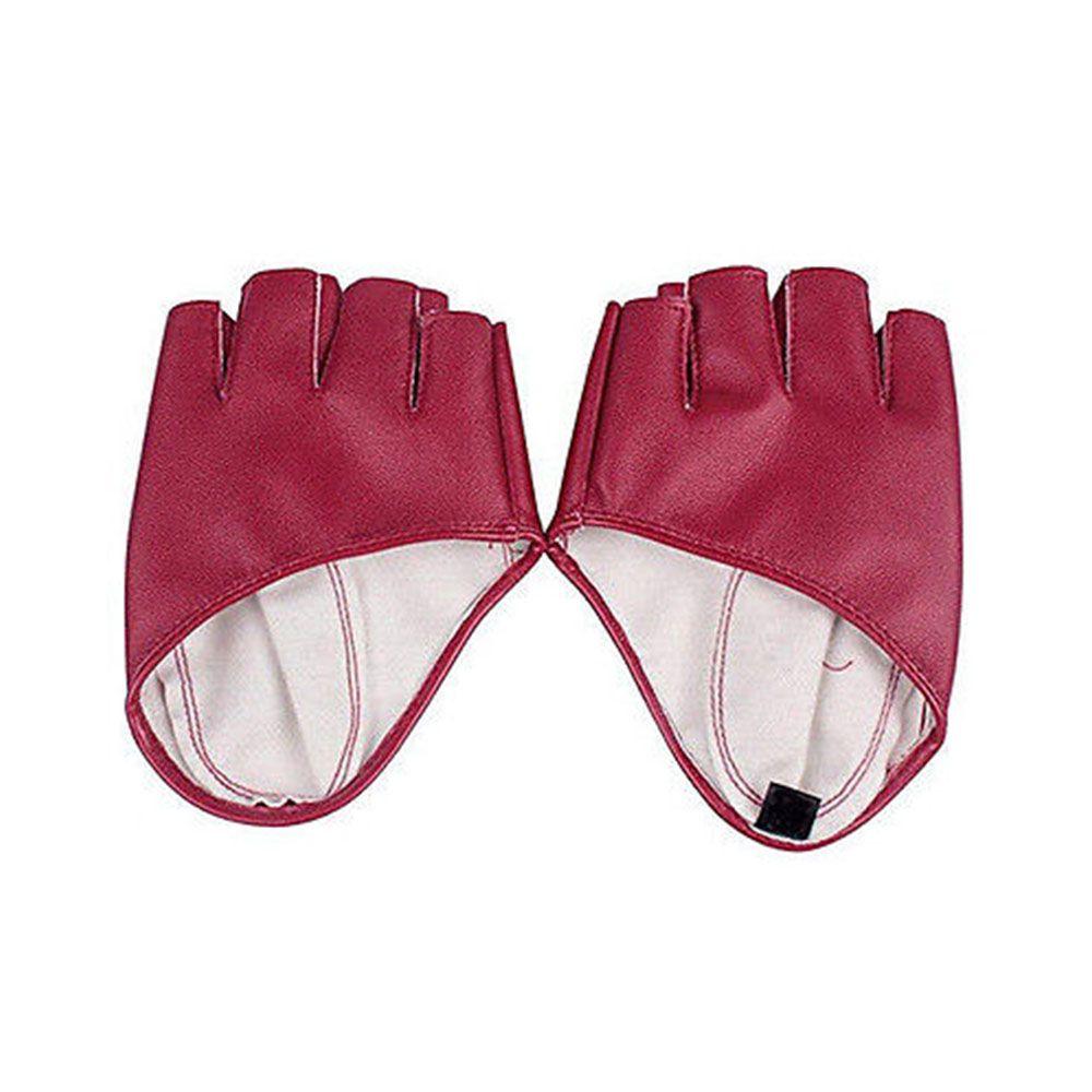 Women Clothing Accessories PU Leather Pole Dance Fingerless Gloves Half Palm Half Finger