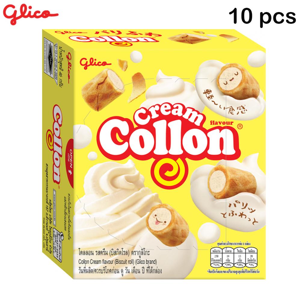 Glico Collon Кремовый вкус (Бисквитный рулет) 54 гx 10 шт / 20 шт - Тайская закуска