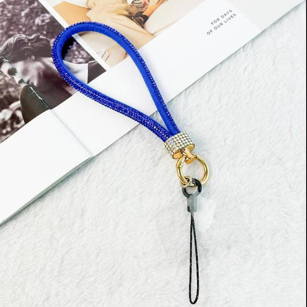 Роскошный браслет-шнурок для мобильного телефона со стразами