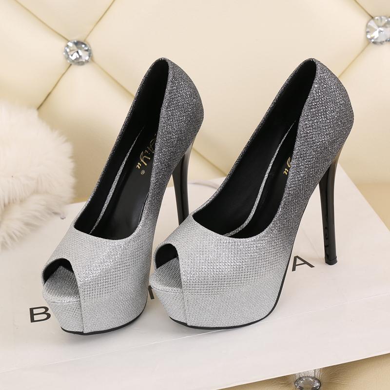 Сексуальные туфли-лодочки женские блестящие градиентные босоножки цвета «рыбий рот» на шпильках высокие каблуки для вечеринок и ночных клубов