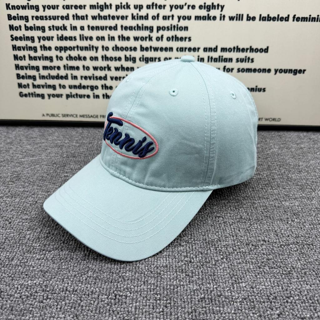 New Tennis retro embroidered baseball cap women's summer quick-drying sunscreen American extended brim cap