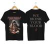 Men's Powerwolf Print T-Shirt Casual "Via Dolorosa" Print Shirt Oversized Comfortable Breathable Streetwear Graphic T Shirts