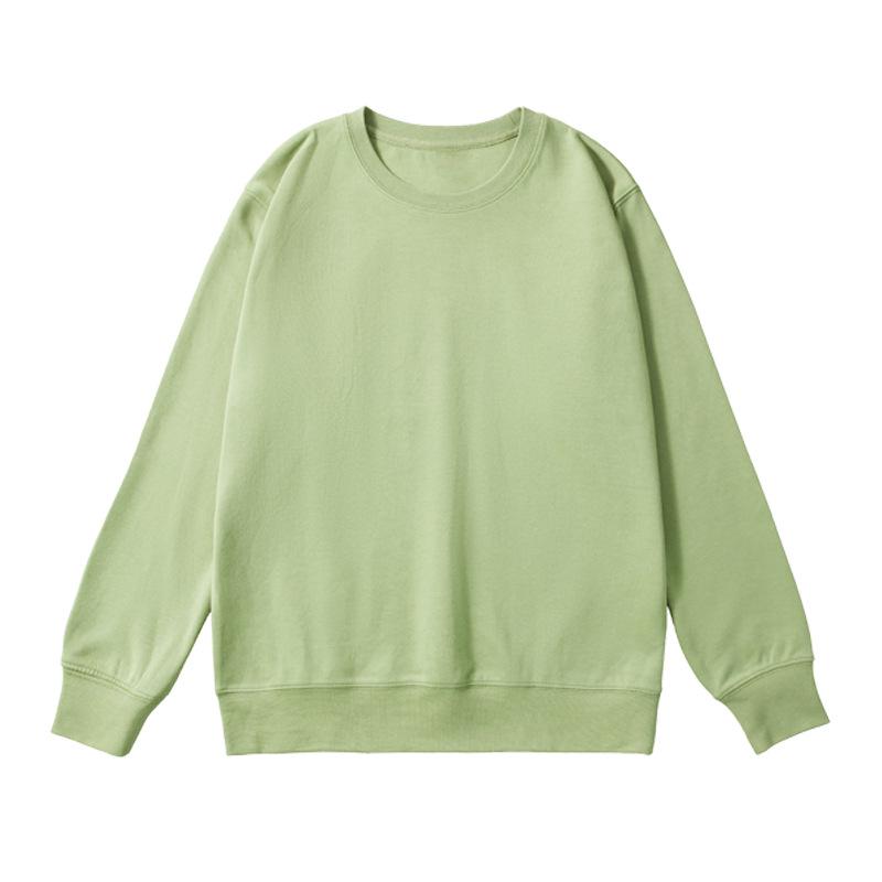 Мужской свитер с круглым вырезом, плотность 350 г/м²: Осенний базовый однотонный пуловер свободного кроя