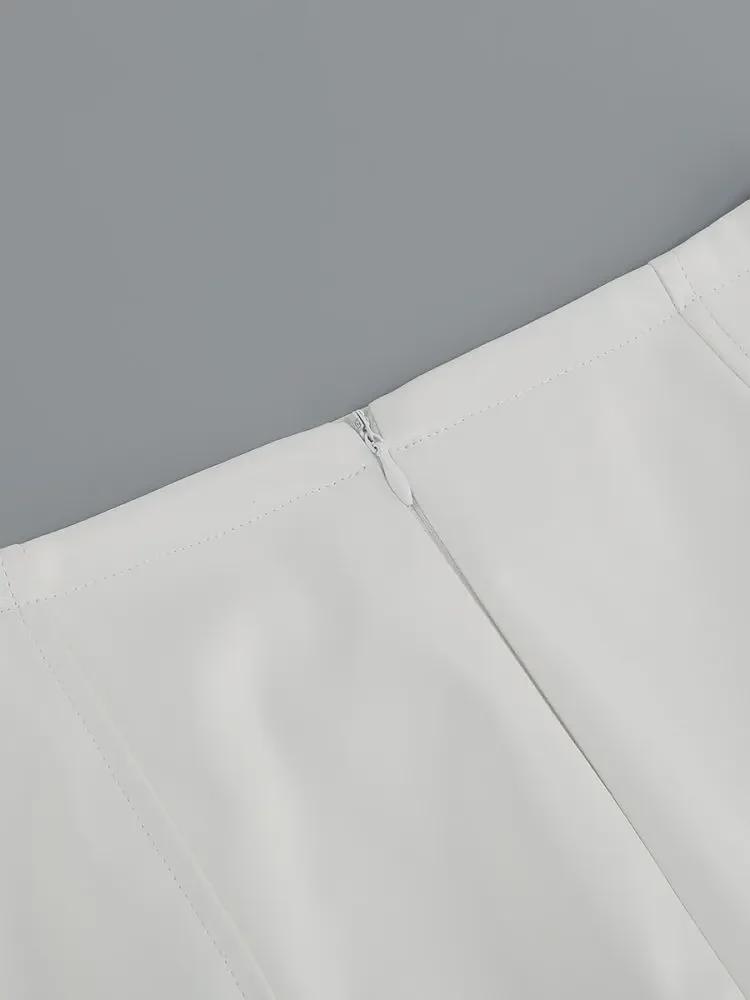 Европейская и американская женская мода высокого класса: Сексуальный топ на бретельках и юбка на бедрах из двух частей костюма