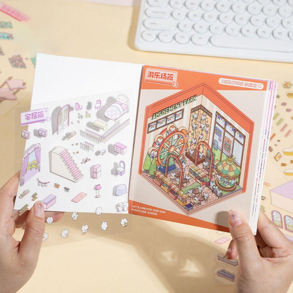 18 шт. 3D визуальная укладка наклеек Capybara наклейка для блокнота новая пейзажная наклейка книга детский подарок