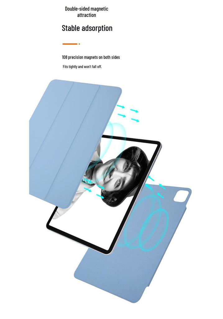 Магнитный кожаный чехол для iPad Air M3 2025 года, двусторонний зажим, 12,9" для экранов Air 4/5/6, MINI 6/7, Pro 11/13