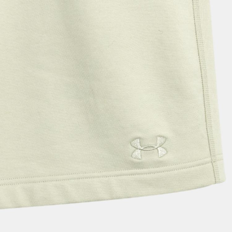 Under Armour Однотонные флисовые шорты прямого кроя с вышитым логотипом, удобные повседневные шорты для мужчин, пыльно-розовые, серые 1387978-273