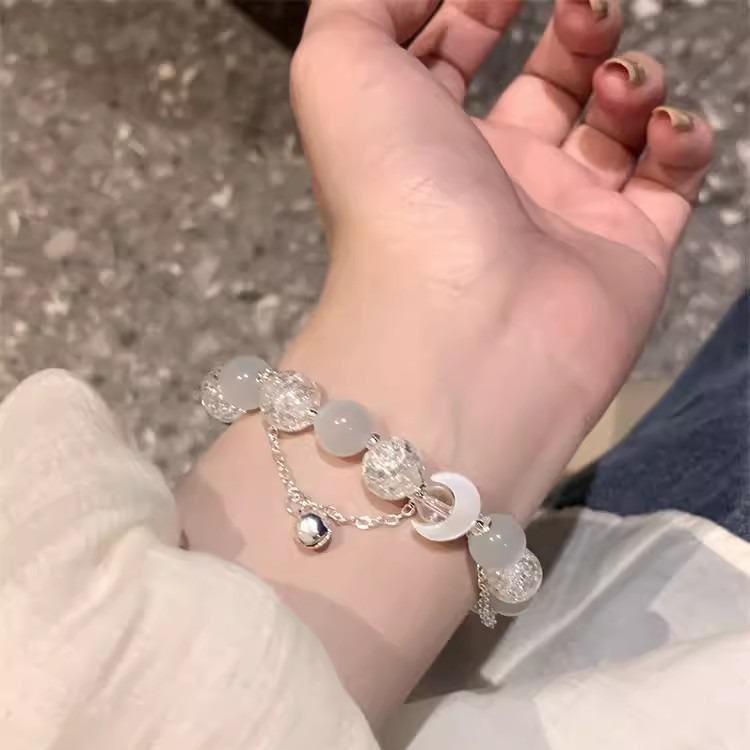 Женский браслет с лунным колокольчиком из кошачьего глаза: Элегантные китайские бабочки из бисера для подруг