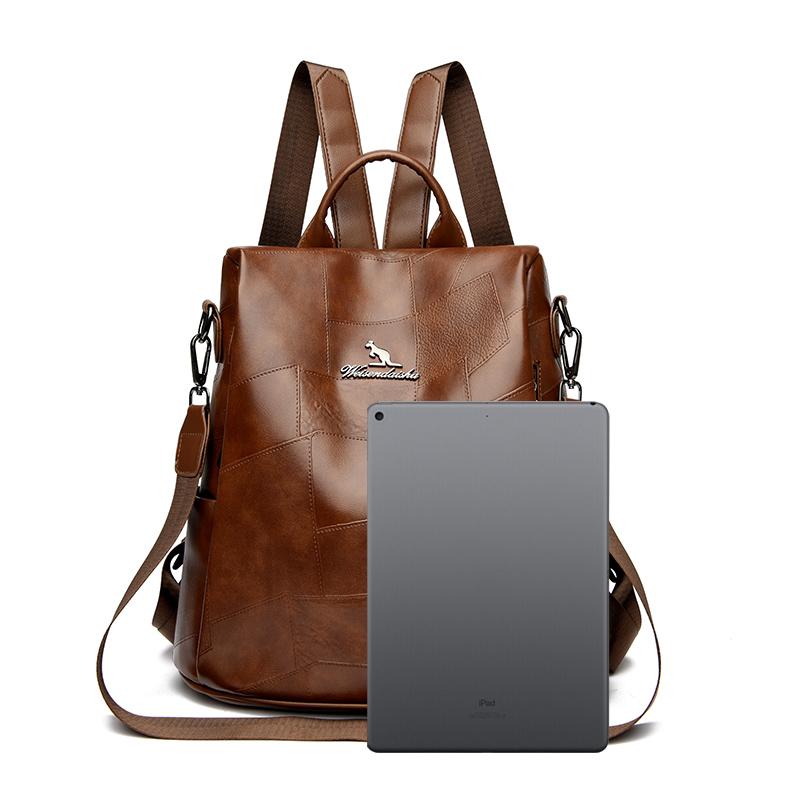 Женский рюкзак большой емкости, мягкая кожаная сумка через плечо, школьный рюкзак для школьников, дорожный рюкзак