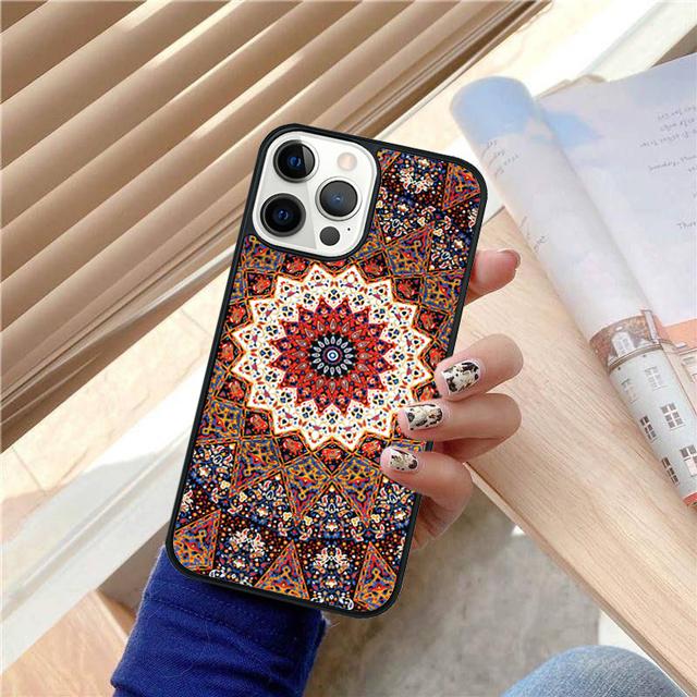 Чехол-накладка с узором «Цветок мандалы» для iPhone 17 Air 15 16 14 13 12 Pro Max 11 Pro Max Plus
