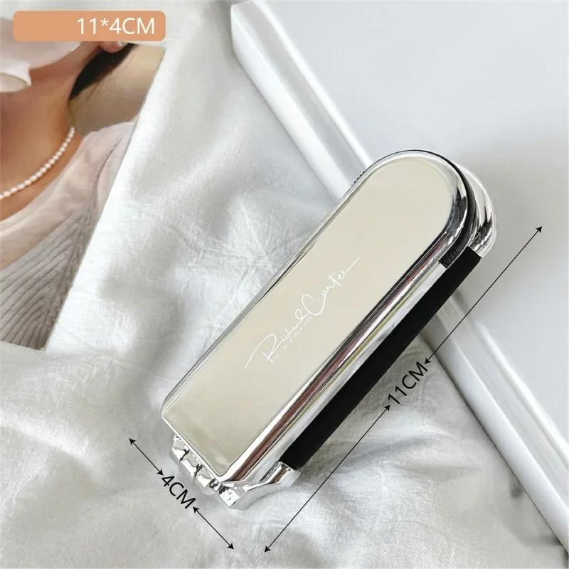 1 шт. Шикарная простая расческа для волос с зеркалами для женщин и девочек, модная серебристая расческа с бантом на воздушной подушке, портативная дорожная расческа для волос