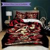 Dark Queen rug Pattern Bedding,Quilt Set Quilt Cover Pillowcase Home Birthday Gift (1*duvet cover+2*pillowcase,without core)ZSJT0917202
