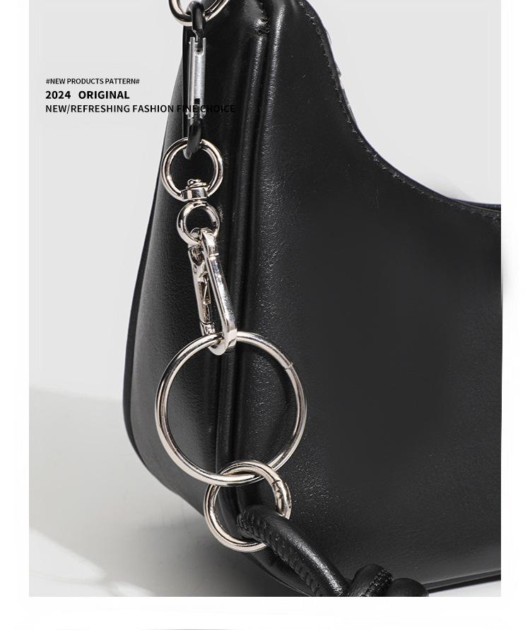 Women's 2025 Spring/Summer Fashion Textured Underarm Bag - Versatile Single Shoulder Dumpling Bag