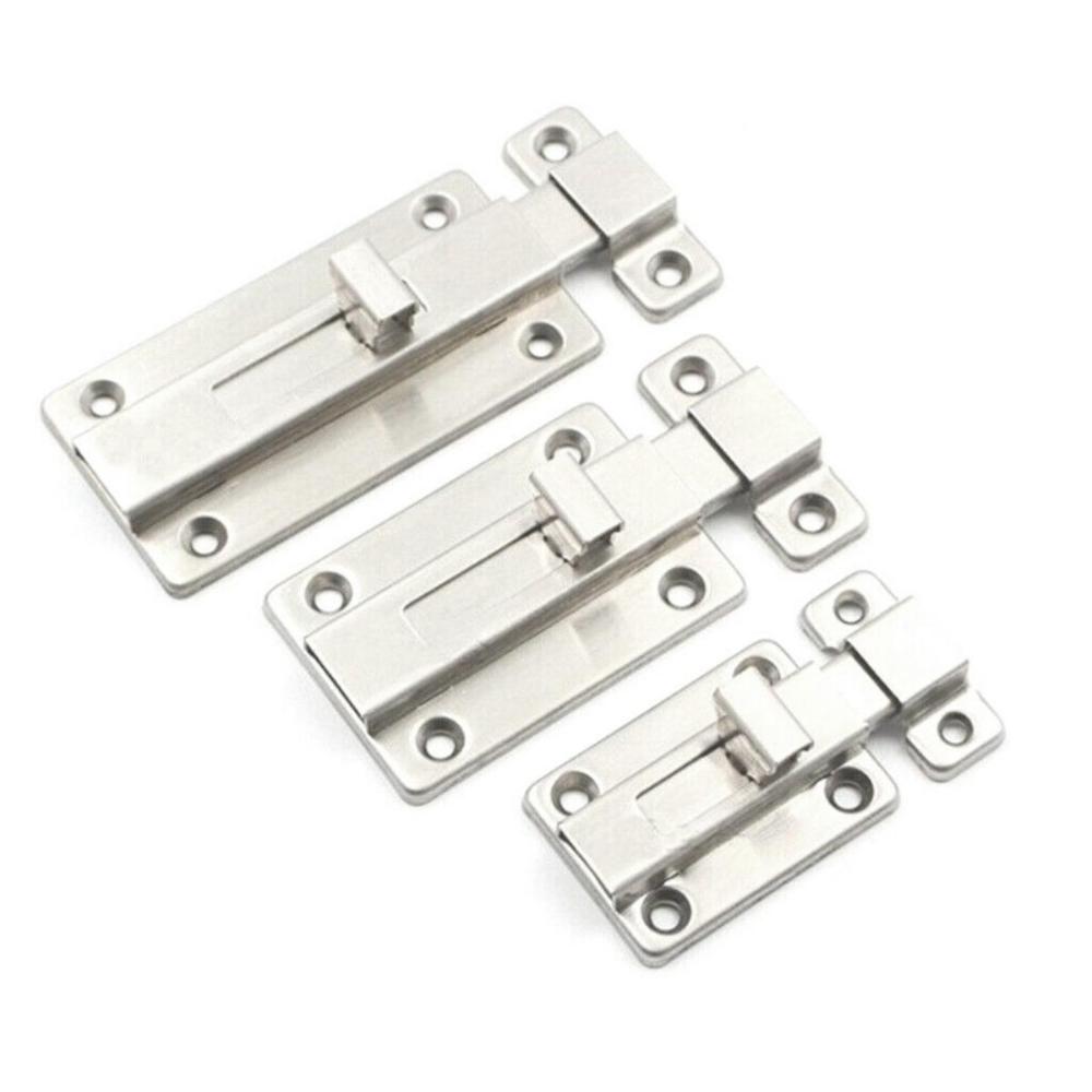 Bedroom Bathroom Stainless Steel Shed Lock Door Bolt Padlock Clasp Set Cabinet Catches