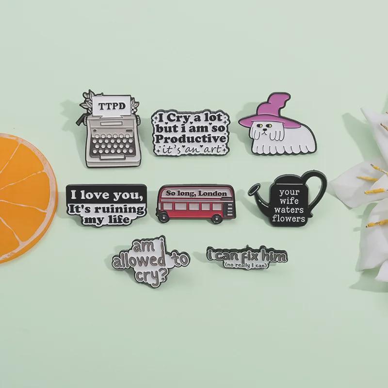 Милая брошь с цитатой из мультфильма: Значок из металлического сплава для рюкзаков