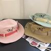 Visor Western Cowboy Hat Big Brim Sunscreen Fisherman Hat Retro Puppy Bucket Hat  Outdoor