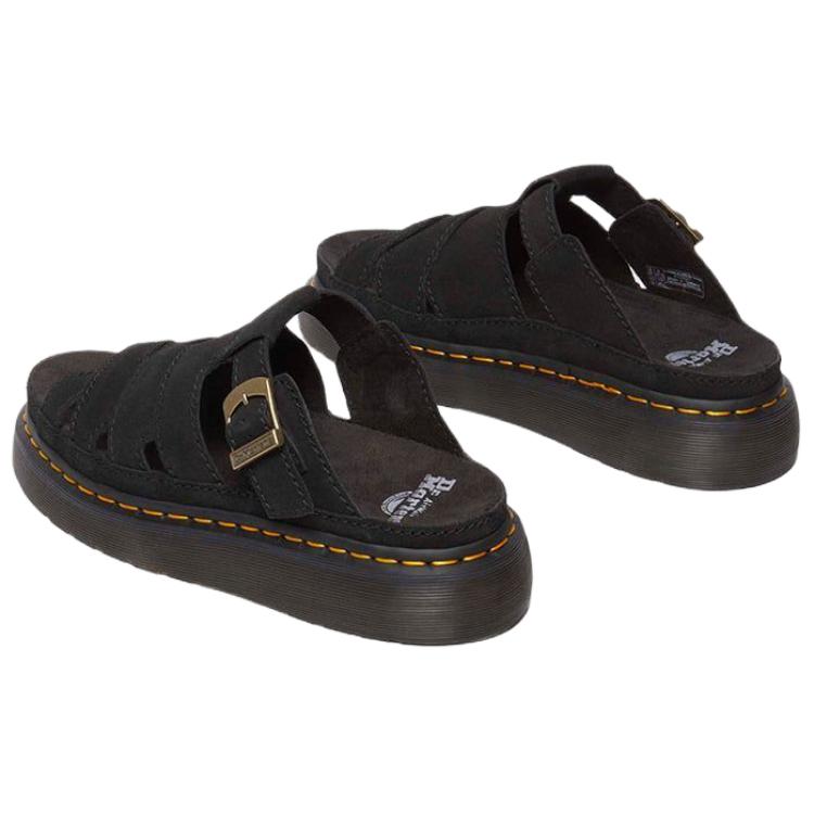 Dr. Martens Maxxy Fashion Удобные Износостойкие Шлепанцы Унисекс Сандалии Черные 41125001