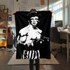 1PC Rocky Print Flannel Blanket, High quality All Seasons, Home Decor, Warmth and Comfort, Perfect for Christmas Gifts