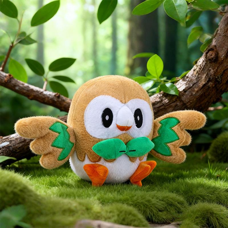 30-50Cm Cute Rowlet Plush Toys Stuffed Doll Cartoon Pokémon Plushie Anime Bird Pillow Xmas Birthday Gift For Kids