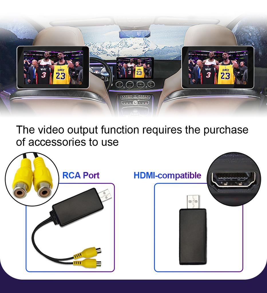 Интерфейс USB к RCA HDMI видеовыход адаптер подключение монитора в подголовнике для автомобильного радио Android системный плеер 2 DIN стерео головное устройство