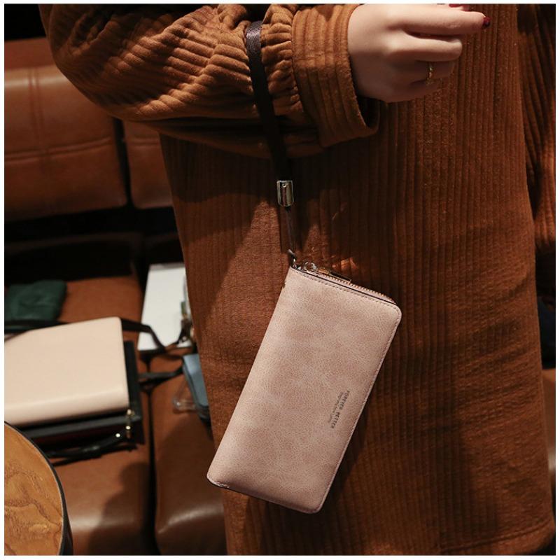 Женские кошельки Винтажный кошелек на длинной молнии с ручкой - Клатч Кошелек для монет Держатель для карт