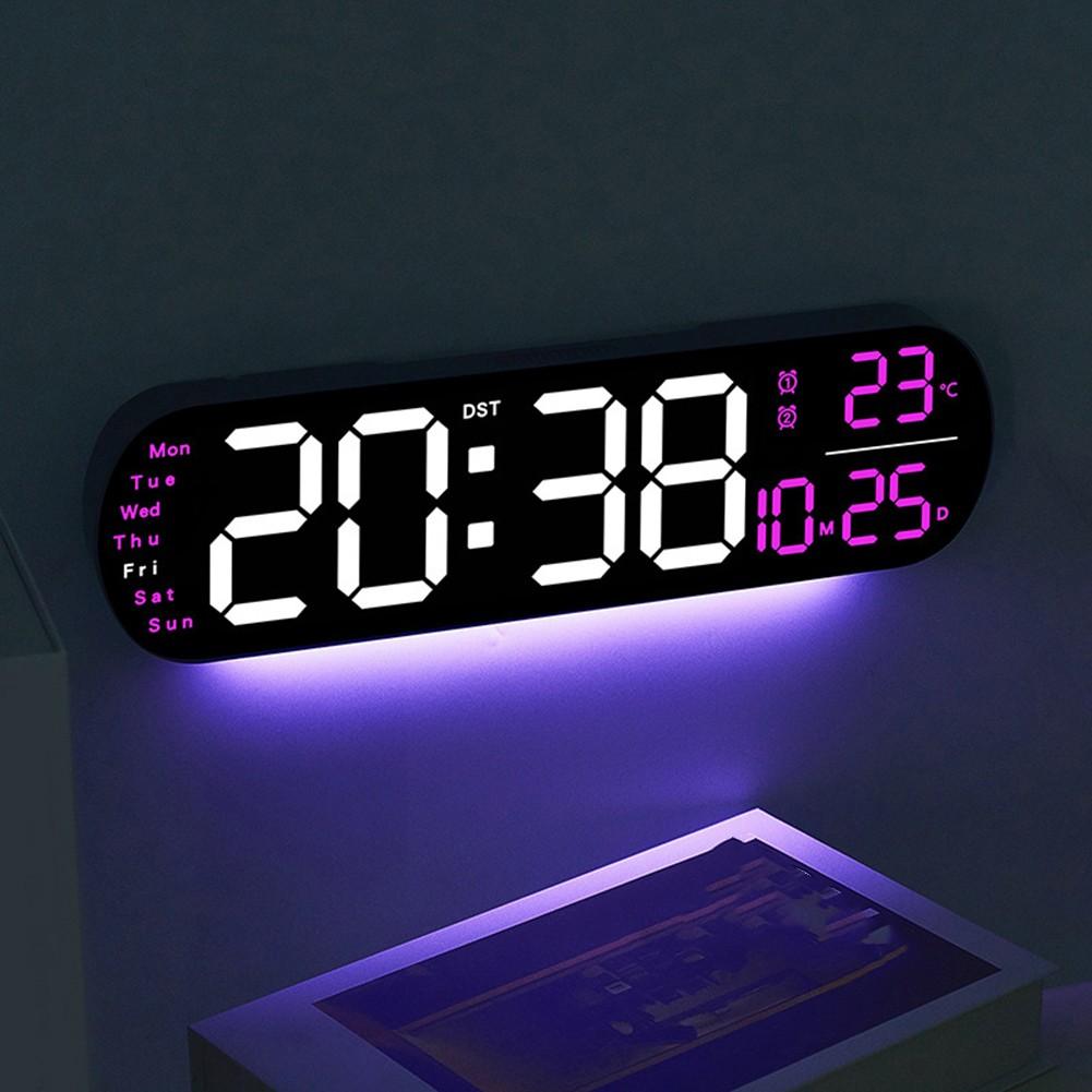Настенные часы многофункциональные часы гостиная светодиодный цифровой будильник может время