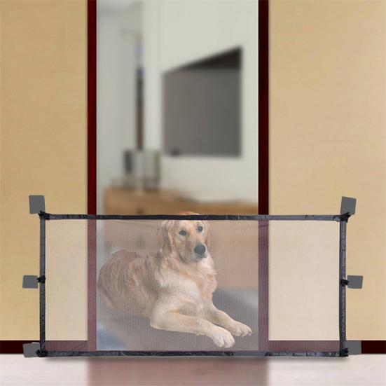 Ворота для собак, сетчатые ворота для домашних животных, ограждение для безопасности щенков и малышей с крючками для лестниц и дверных проемов дома