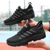 Comfortable Men's Running Shoes Mesh Breathable Soft Sole Comfortable Lace Up Shoes Lightweight Summer Exercise Tennis Shoes