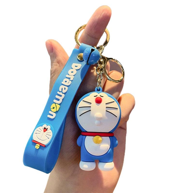 Милый брелок Дораэмон из ПВХ, брелок для ключей от машины, аксессуары для сумки, оптом