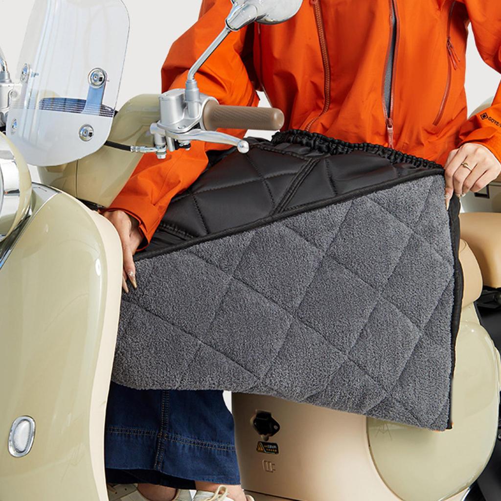 Мотоциклетный фартук для ног Водонепроницаемый чехол для ног скутера Утолщенное бархатное одеяло Плюшевая подкладка Мотоциклетный теплый чехол для ног