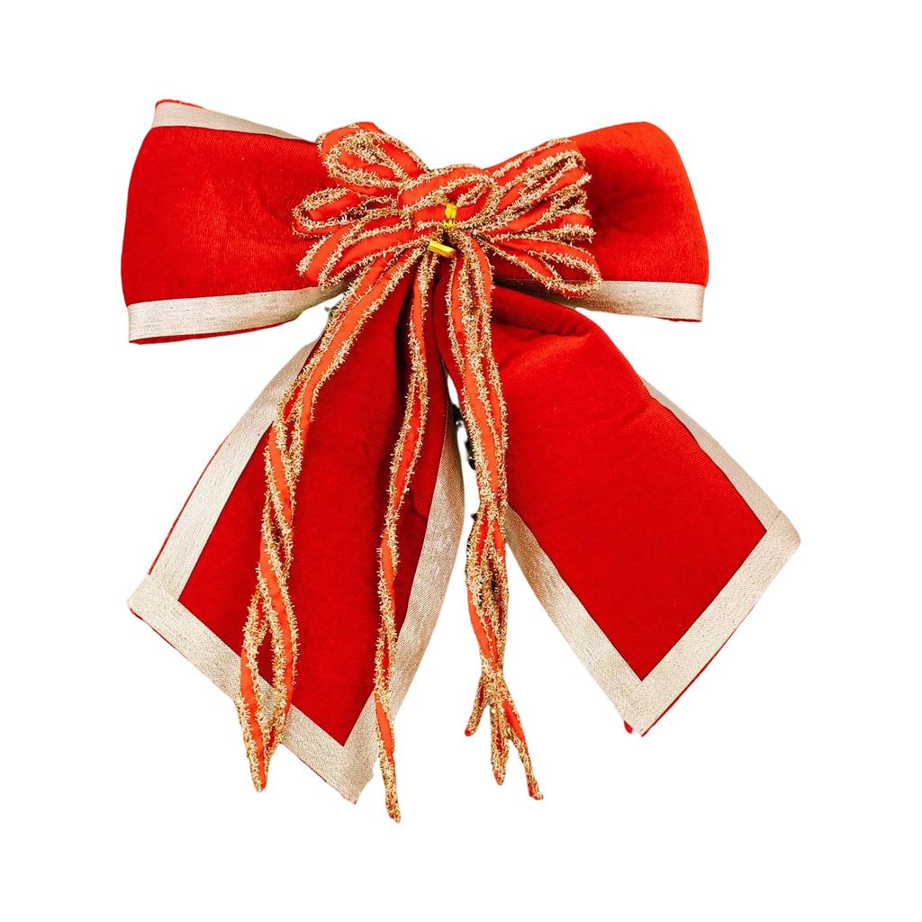 Christmas Decorations High-end Gold Velvet Bow Christmas Flocking Bow