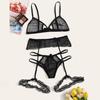 Women Lingerie Sets Porno Lace Sexy Lingerie Transparent Bra+Thong Set Underwear