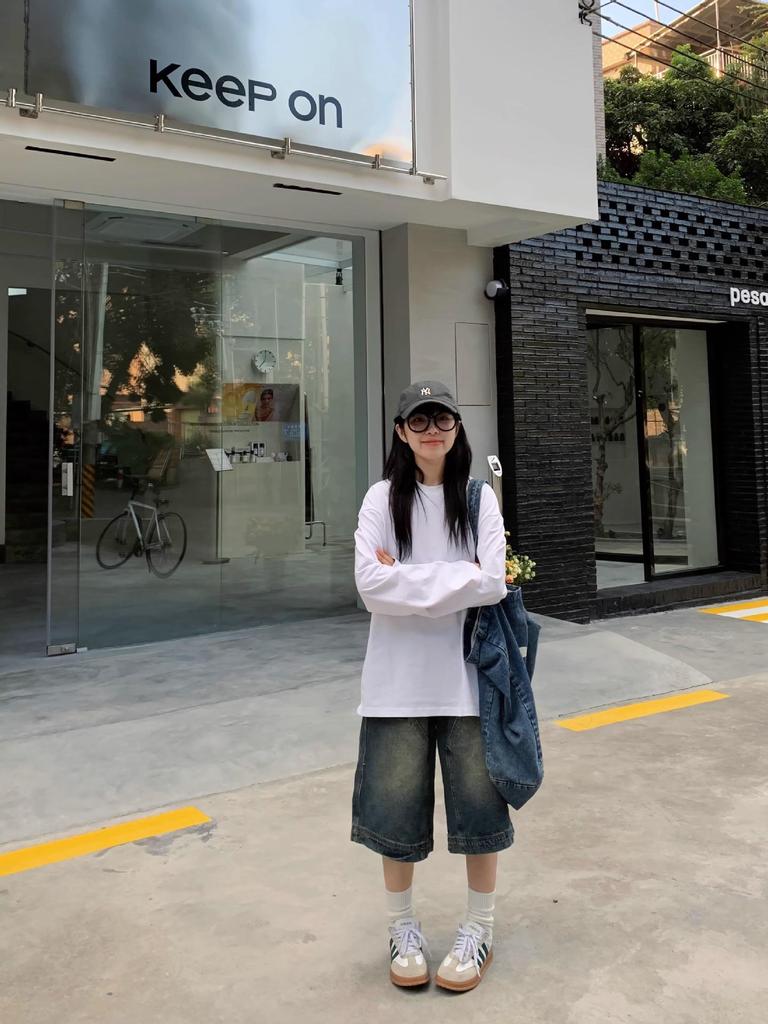 Унисекс Американские Ретро Свободные Джинсы Широкие Штанины - Летние Прямые Укороченные Брюки