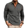 Long-sleeved T-shirt for Men New Style Business Polo Shirt with Collar Men's Top