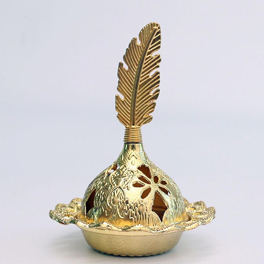 Gold Mini Censer Holder Zinc Zinc Alloy Aromatherapy Burner Creative Metal Incense Burner  Middle East