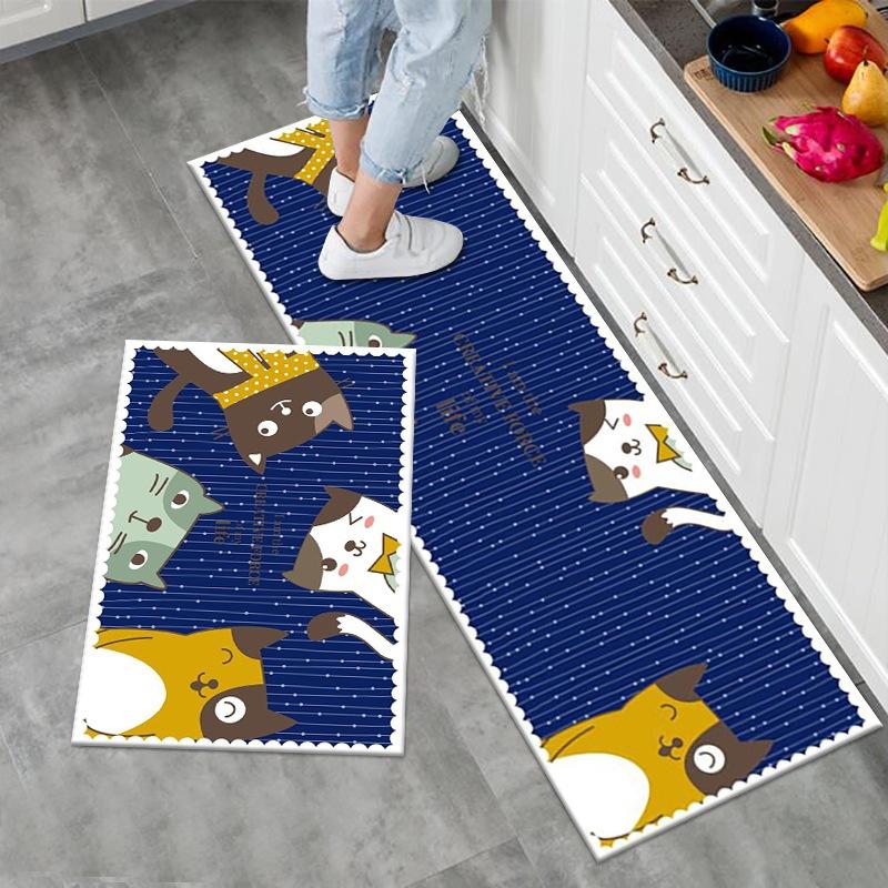 Коврики для кухни с милым рисунком котенка: Нескользящий, прочный и удобный ковер для дома, офиса и ванной комнаты