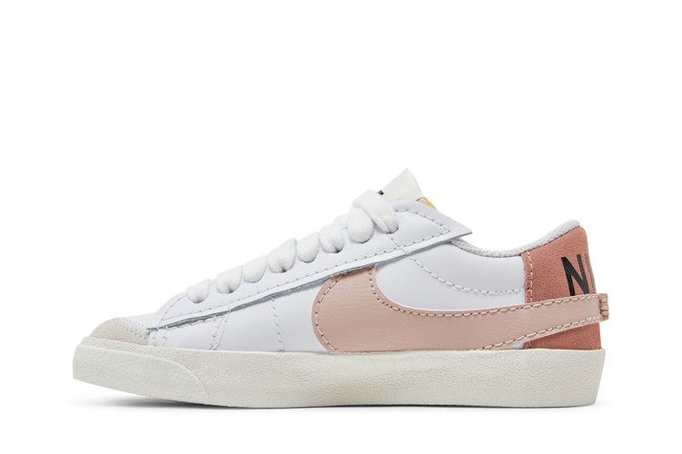 Женские кроссовки Nike Blazer Low 77 Jumbo Белые Розовые Оксфорд (Женский) Белый/Розовый Оксфорд