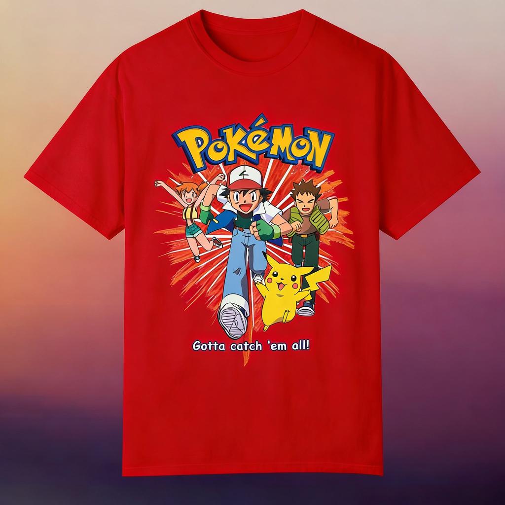 Pokmon Anime Graphic Printed Tshirt Unisexs And Womens Tshirt Unisexs Tops Harajuku Y2k Tshirt 2026 Summer New Tee Streetwear