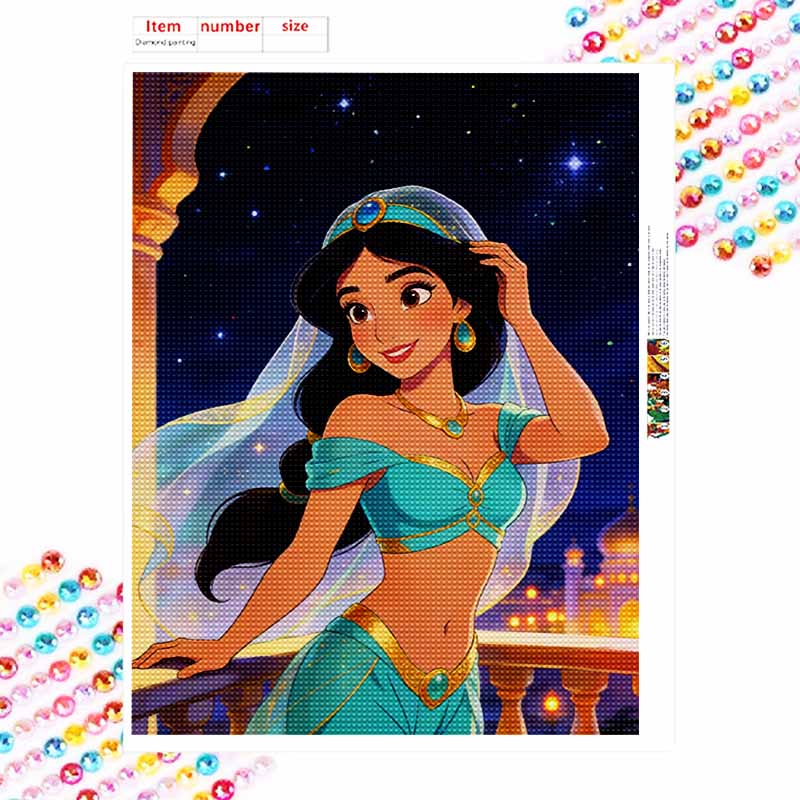 Disney Принцесса Жасмин Алмазная Живопись Набор для Рисования Арт Ручная Работа DIY5D Домашний Декор Подарок