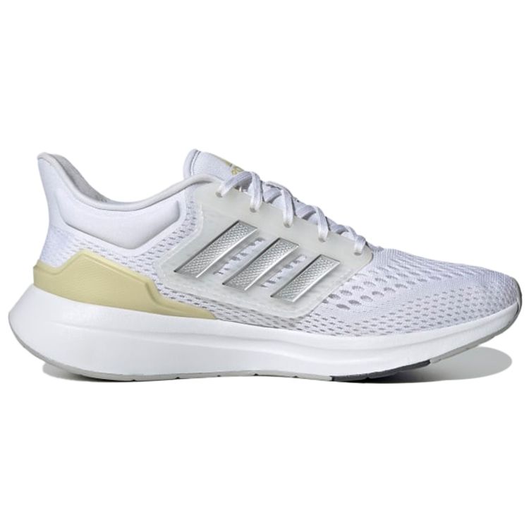 Adidas EQ21 Run White Sandy Beige Metallic Женские кроссовки Cloud-White Matte-Silver GZ0591