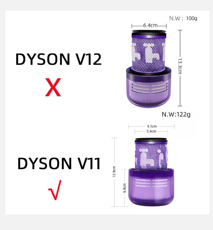 Подходит для замены фильтрующих элементов в пылесосе Dyson V11, совместим с фильтрами моделей Dyson SV14 Animal и V15, набор из 1/2/3 штук