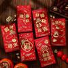 6pcs Blessing 2025 Snake Year Red Envelopes Traditional Money Packet Spring Festival Supplies