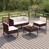 Day and Night - Day and Night Garden Furniture Set 5 Pieces and Brown Synthetic Rattan Cushions