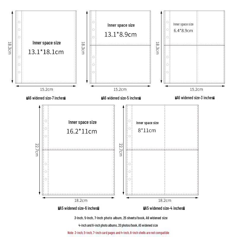 3-дюймовый, 5-дюймовый и 7-дюймовый фотоальбом для семейных воспоминаний, хранения Polaroid, сувениров с выпускного