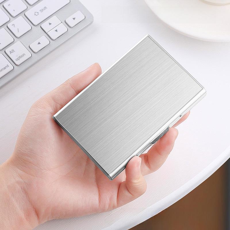 Кошелек-аккордеон с RFID-защитой - 10 слотов для карт и удостоверений, нержавеющая сталь