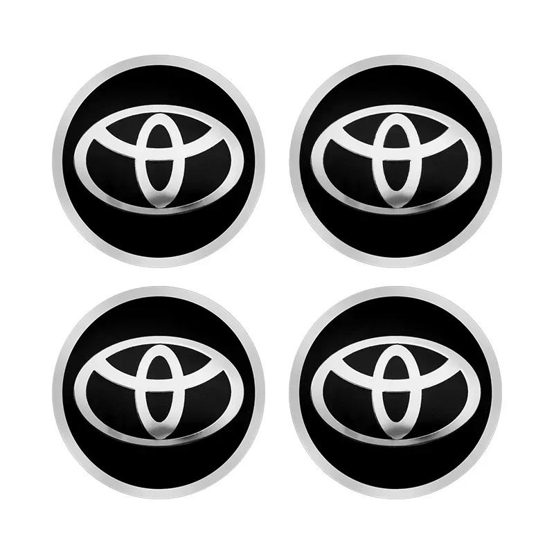 4pcs 56mm Car Styling Wheel Center Hub Caps Stickers Badge Emblem Decoration Decal For Toyota Corolla Auris CHR Yaris Rav4 Hilux