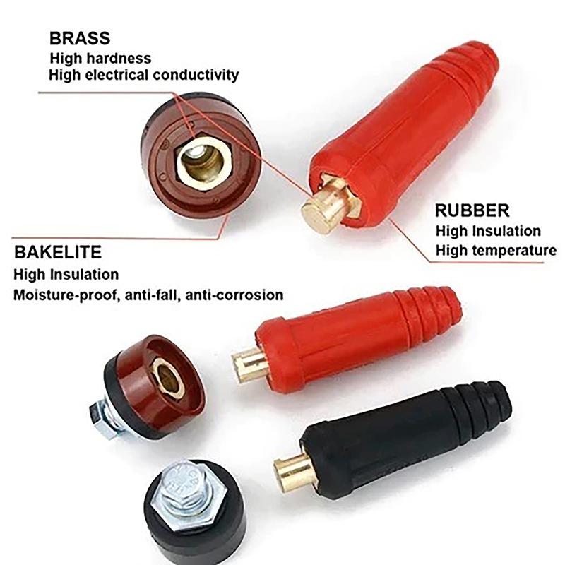 DKJ10-25 Европейский Кабель для Сварочного Аппарата Сварочный Кабельный Разъем Быстросъемное Соединение Папа Мама Кабель