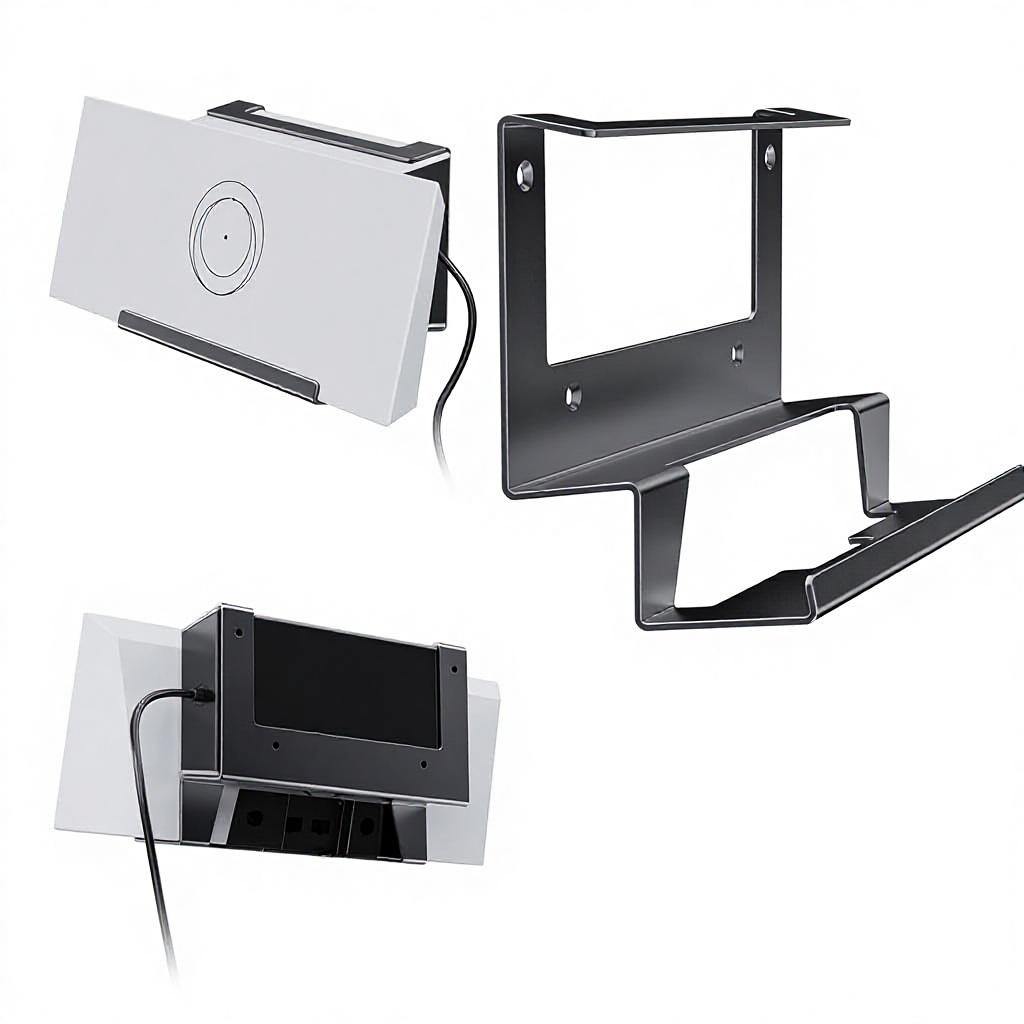 Aluminum Router Wall Mount Kit for Starlink Gen 3 Mesh Router with Power Supply Metal Bracket for Home and Office